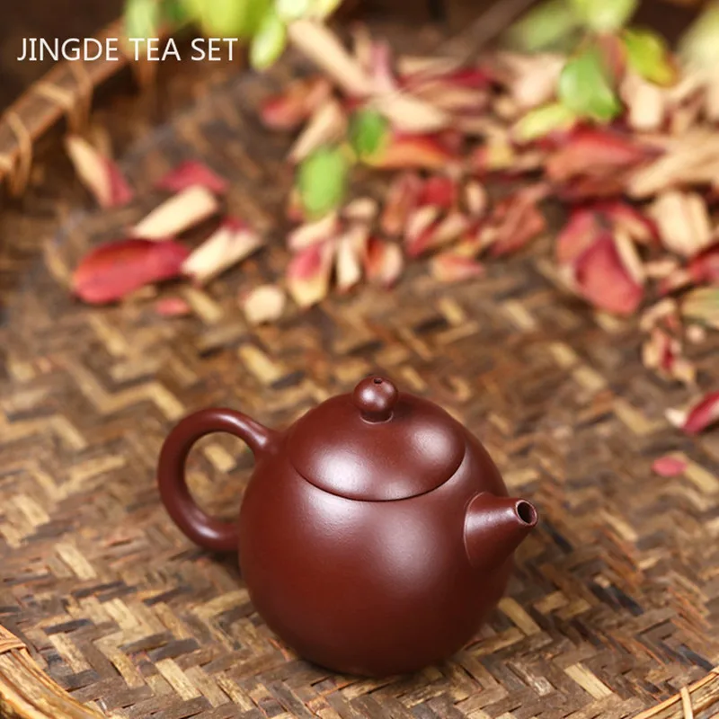 Authentic Yixing tea pots Purple Clay Filter Teapot Raw ore Zhu Mud Dragon egg shape Kettle Handmade Customized Boutique 140ml