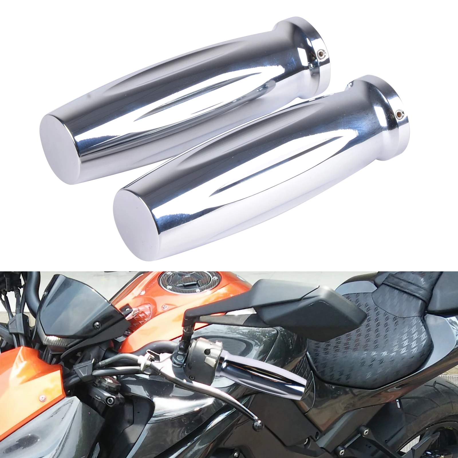 

Motorcycle Handlebar Handle Bar End Hand Grips Motorcycle Accessies Fit For Kawasaki Scooter Custom Sport Street Bike