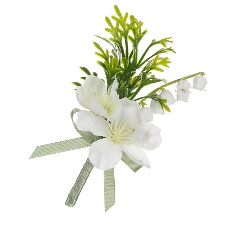 결혼 기념일을위한 인공 꽃 잎을 가진 31bb 스타일리시 남성 boutonniere