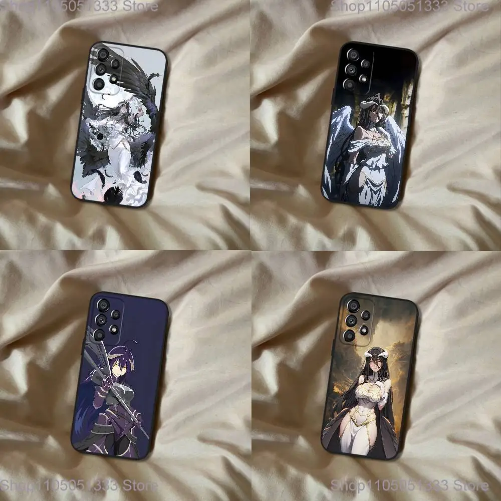

O-Overlord Cartoon A-Albedo Phone Case For Samsung Galaxy A20,A21s,A22,A31,A32,A52,A53,A72,73,A80 Soft Black Cover
