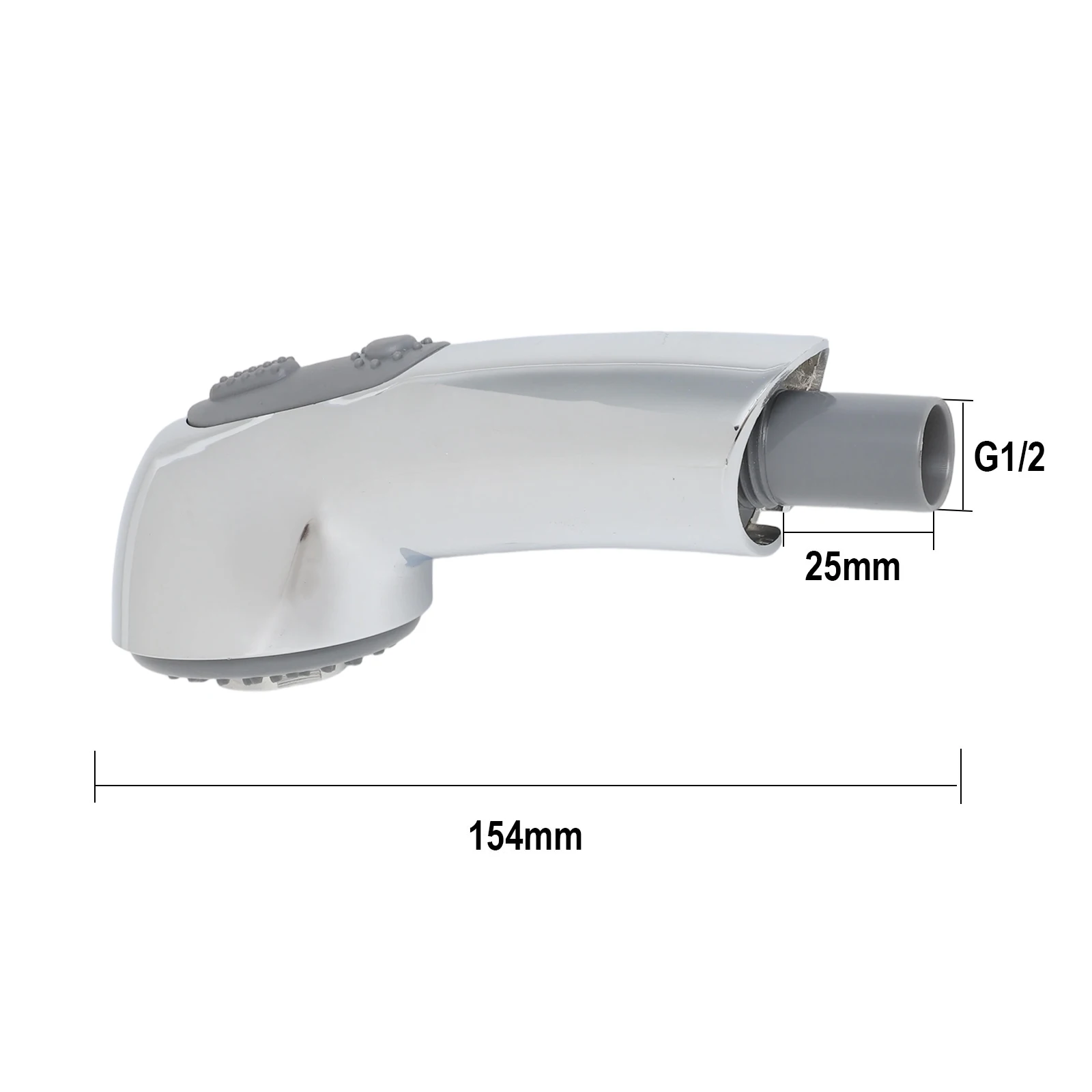 Chrome Pull Out Spray Nozzle for Europlus Faucets 46298IE0 46312IE0 Efficient Water Flow and Customizable Jet Options