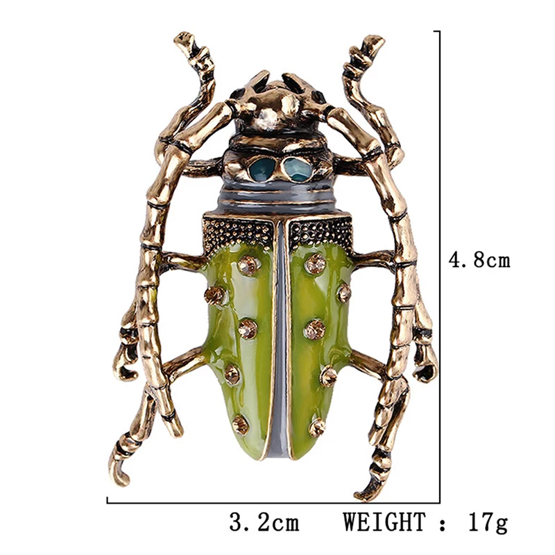 Śliczne Vintage Big Beetle broszka z owadem emalia naszywka zwierzę przypinki biżuteria prezent