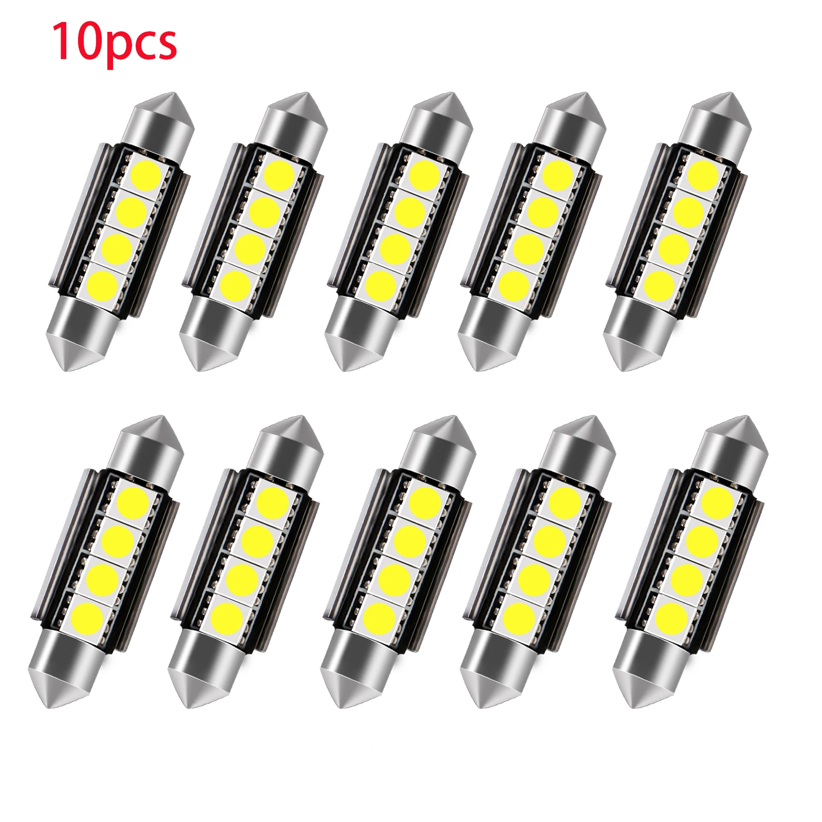 

10pcs C5W LED 39mm 42mm 4SMD Dome Festoon LED Car Light Bulb 6411 578 212-2 12844 Auto Lamp Interior Lights Car Light Source