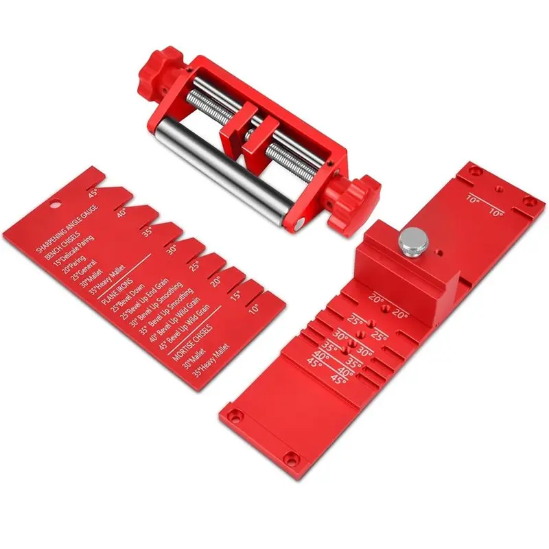

ABBN-Chisel Sharpening Jig Kit For Woodworking, Adjustable 0.1" To 2.8" Width With Angle Gauge From 10° To 45°