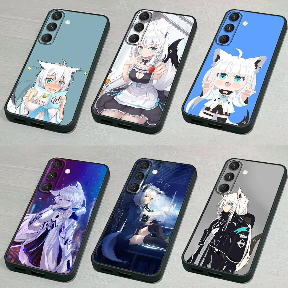

Foxhound Shirakami-AS F-Fubuki Phone Case For Samsung S 25,24,23,22,30,21,10,9,Ultra,Plus,Lite,FE,4,5G Black Soft Case