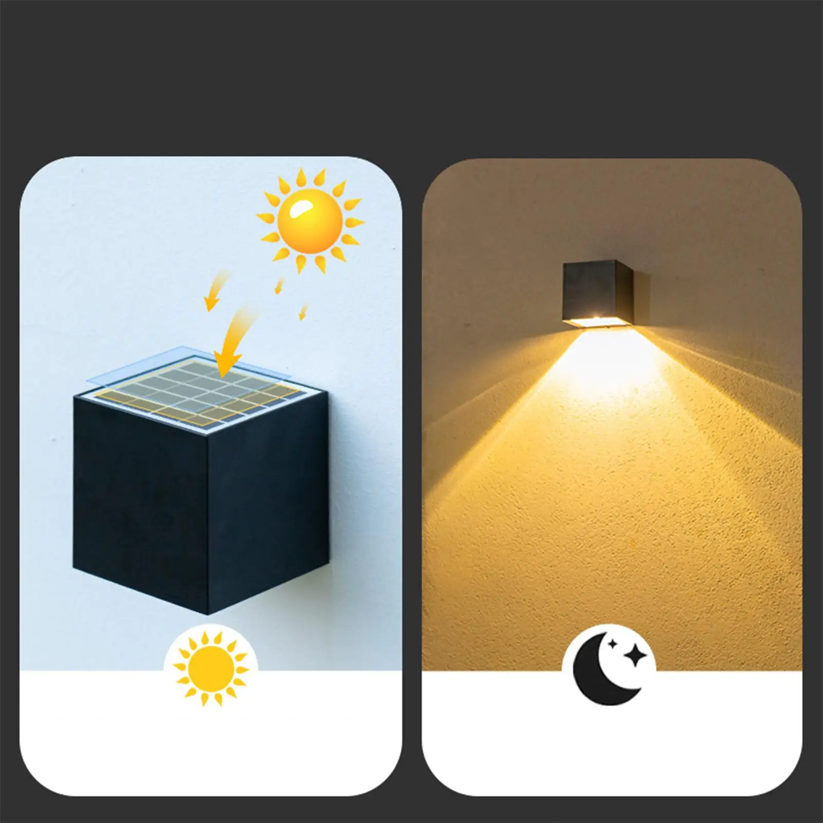 

Солнечные настенные светильники, умный датчик, солнечная лампа, декоративный настенный светильник для пейзажной дорожки, уличный забор, патио, крыльцо, задний двор, сад