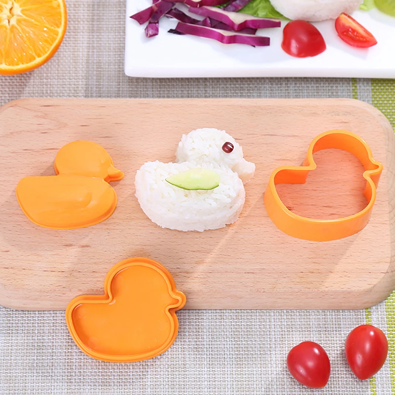 1PC Children's Cartoon Cute Duck Rice Ball Shape DIY Sushi Mold Moon Cake Tool Kitchen Accessories Cooking Gadgets