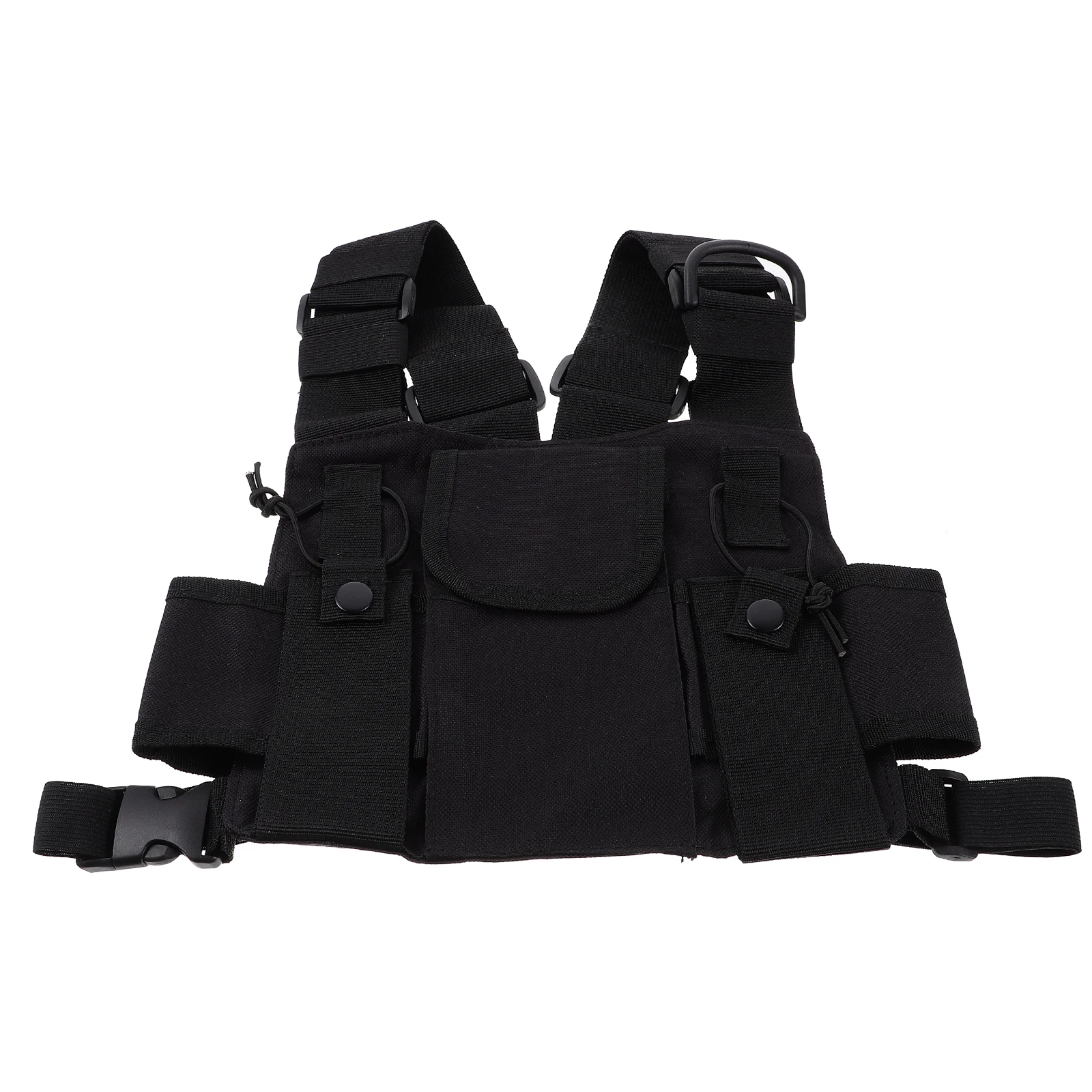 

Waterproof Chest Bag For Outdoor Sports Durable Radio Harness Adjustable Straps Multi Pocket Hiking Running Camping Travel Gear