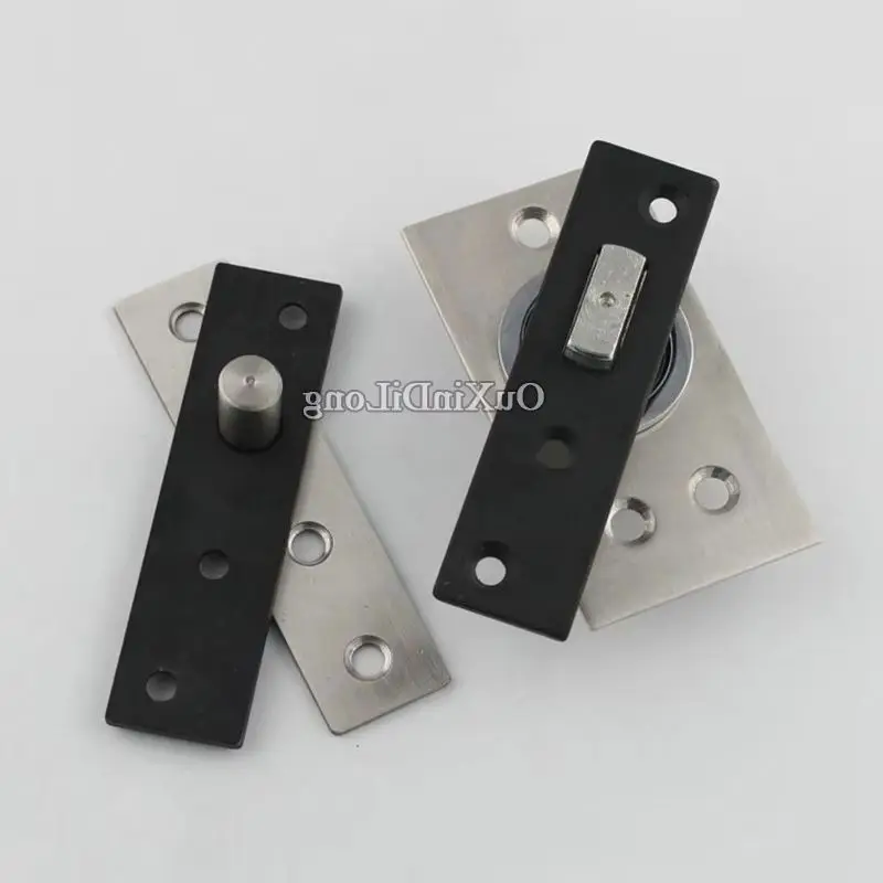 

High Quality 2Sets Stainless Steel Heavy Door Pivot Hinges 360 Degree Rotary Hidden Floor Spring Door Hinges Install Up and Down