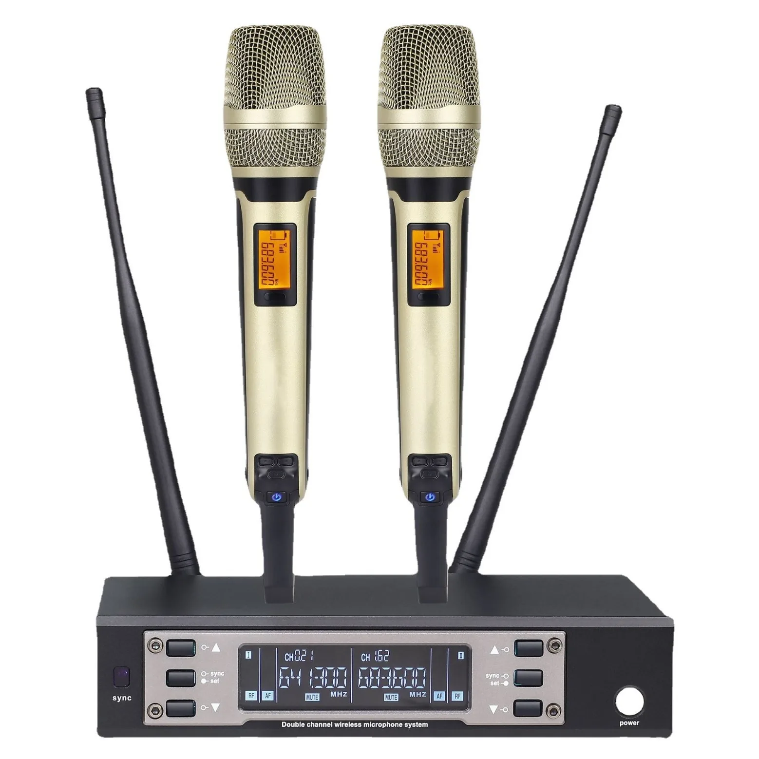 VM-300 Metal Dynamic Mic for Karaoke Vocal Microfone 2 Channel Wireless Microphone EW135G4 SKM9000 Handheld Dynamic Mic
