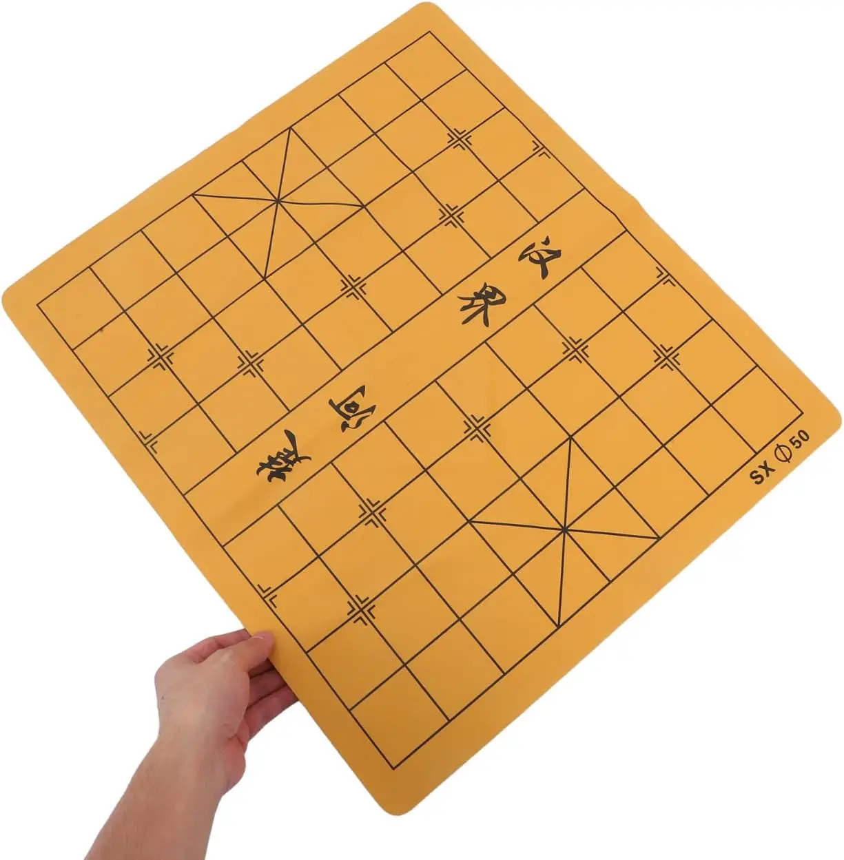 Opvouwbare Chinese schaakbordmat, 18,89 x 17,32 inch Xiangqi-spelmat voor op reis
