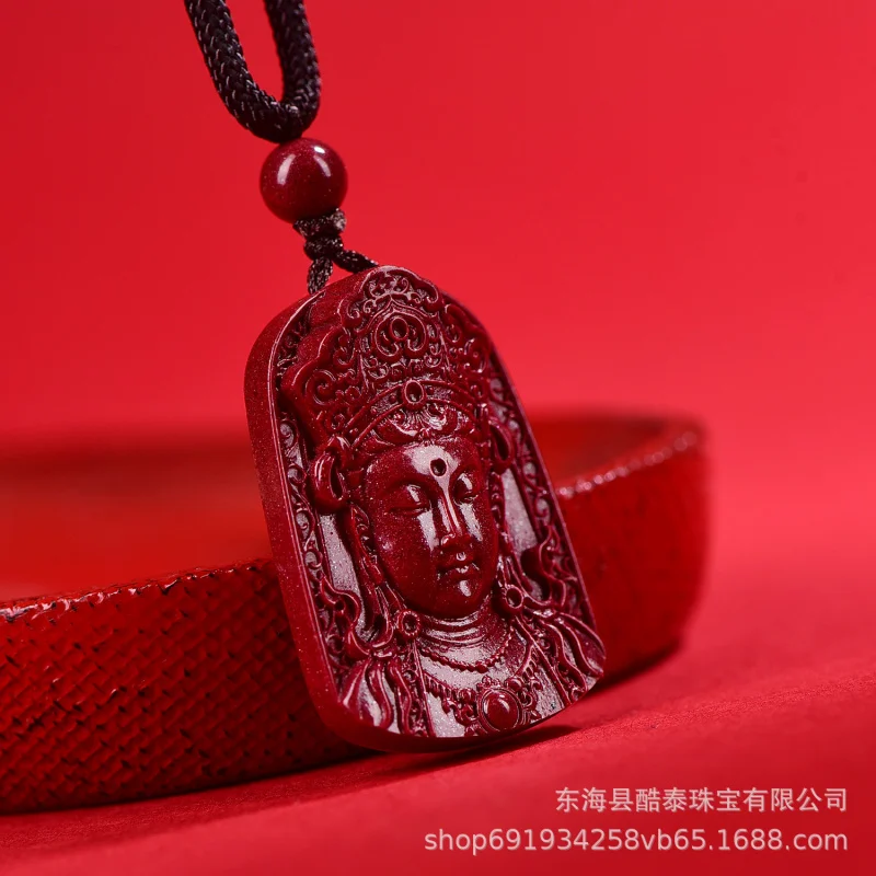 Factory Supply New Guan Yin Pendant Pendant High Content Purple Gold Sand Men's Carry-on Pendant