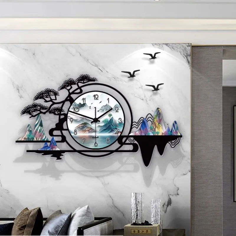 Aesthetic Interior Wall Clocks Living Room Art Mural Luxury Big Size Wall Watch Design Silent Fashion Reloj Pared Home Decor