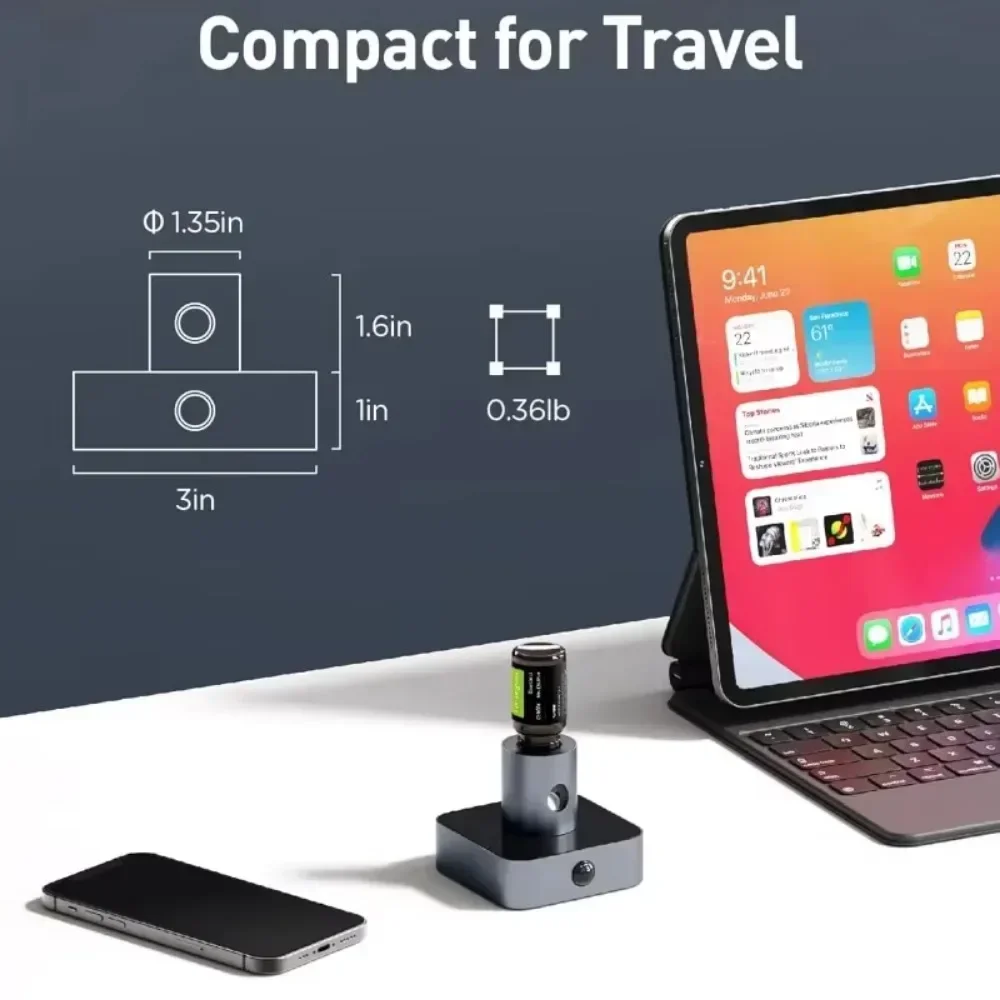 Электрический ароматический диффузор, безводный диффузор эфирного масла, аккумулятор 2200 мАч, диффузор аромата, домашнее освежитель из алюминиевого сплава