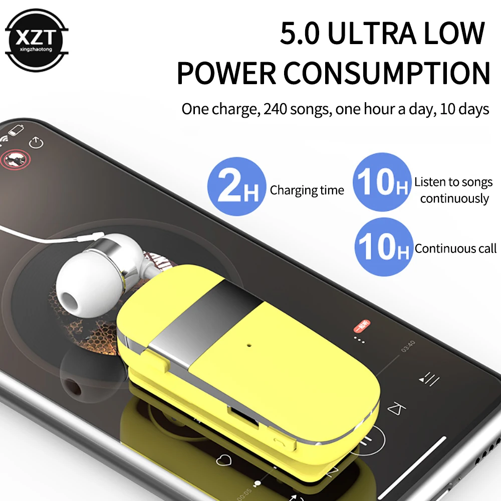 K53 Mini Drahtlose Bluetooth-Kompatibel Headset Anruf Erinnern Vibration Sport Clip Fahrer Auriculares Kopfhörer Freihändig Ohrhörer