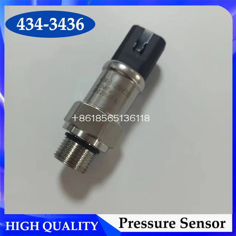 E320D E324D Excavator Parts 434-3436 4343436 Hydraulic Pump Pressure Sensor for Caterpillar