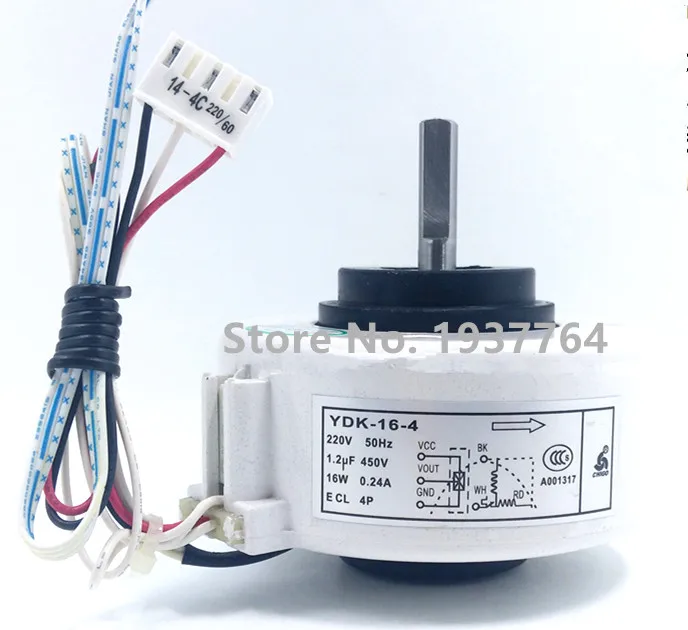 100% new for Air conditioner Fan motor DC motor YDK-16-4 Short axis long axis