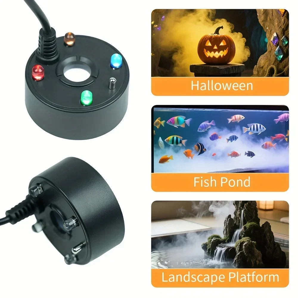 Spina USB 4 LED Spruzzatore ad ultrasuoni Fontana interna Funzione acqua Stagno Portatile Rettile Nebbia Umidificatore Calderone di Halloween