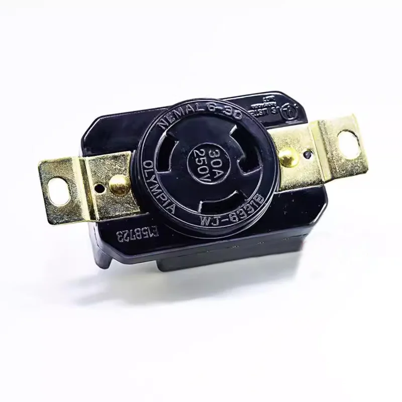 

Розетка NEMA US Standard 30A 250V L6-30R, сертифицированная UL, промышленная розетка с наконечником WJ-6331B