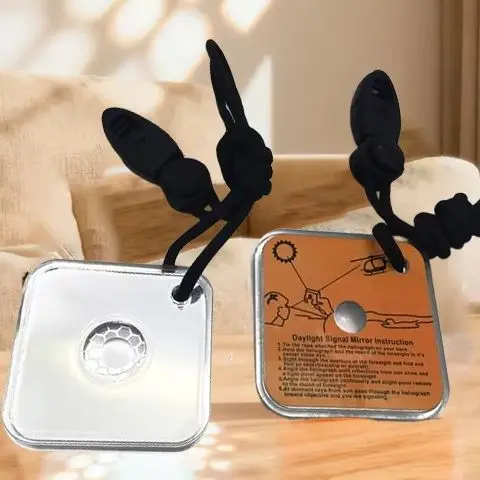 Multifunctional Practical Survival Emergency Rescue Reflective Signal Mirror Outdoor Kayak Boat Emergency Survial Kit