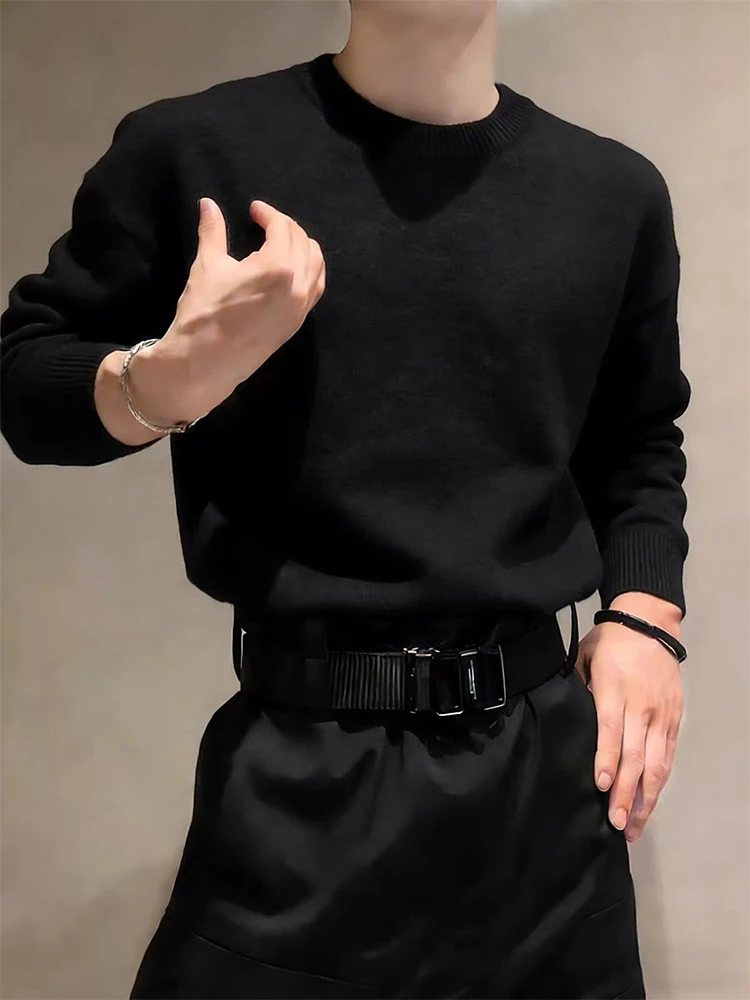 

Мужской зимний утепленный трикотажный джемпер Bla Slim Fit с круглым вырезом: комфортный, мягкий, премиум-класса, для повседневной носки