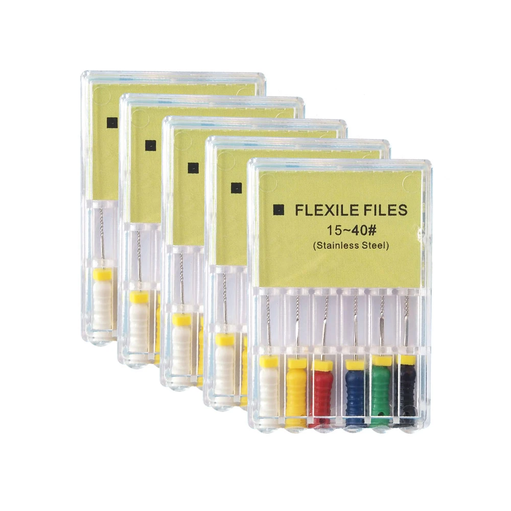 

5box 15-40# Dental K-FLEXIFILE Files Stainless Steel K FLEX FILE Root Canal K Files Dental Endo Endodontic Files