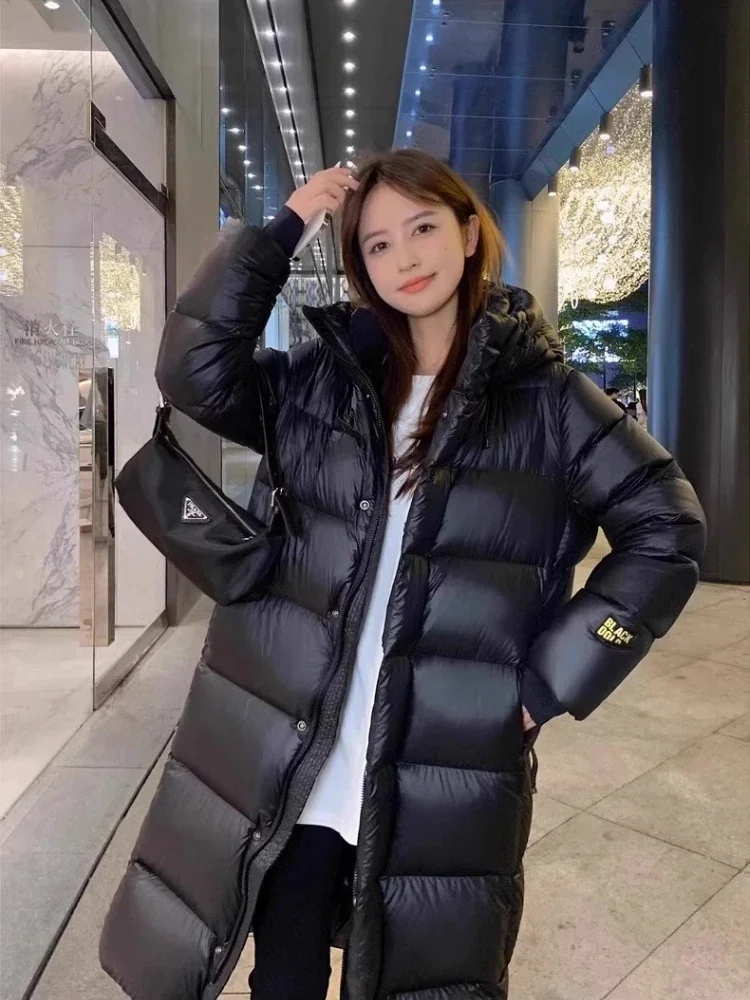 Medium-long Style Parkas Women Hooded Winter Thickening Warm Solid Simple All-match Temperament Casual Streetwear Ulzzang Chic