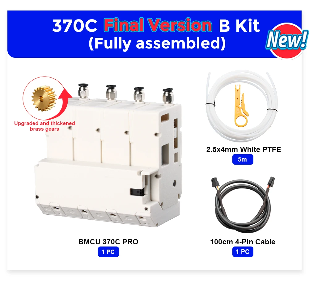 BLV ® BMCU Final 370C DM Perfect Final Version Metallgetriebe, Hochdrehmoment AMS Automatische Zuführung MMU für A1, A1 Mini, X1, P1 – Detail 18
