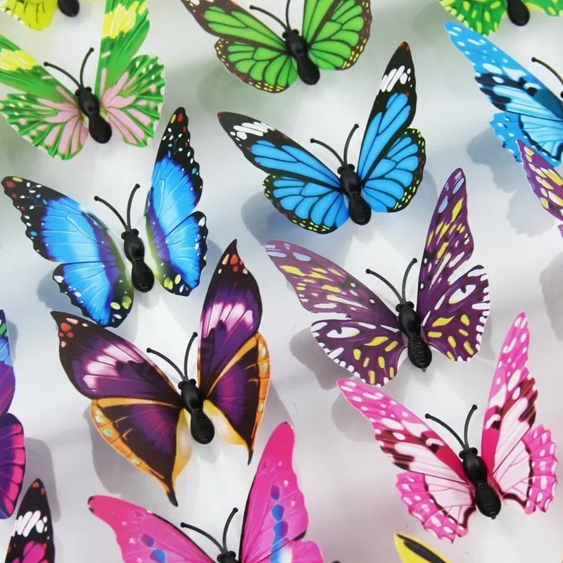 

200pcs 7cm Artificial 3D Butterfly Fridge Magnets for Home Christmas Wedding Decoration DIY Wall Decoration