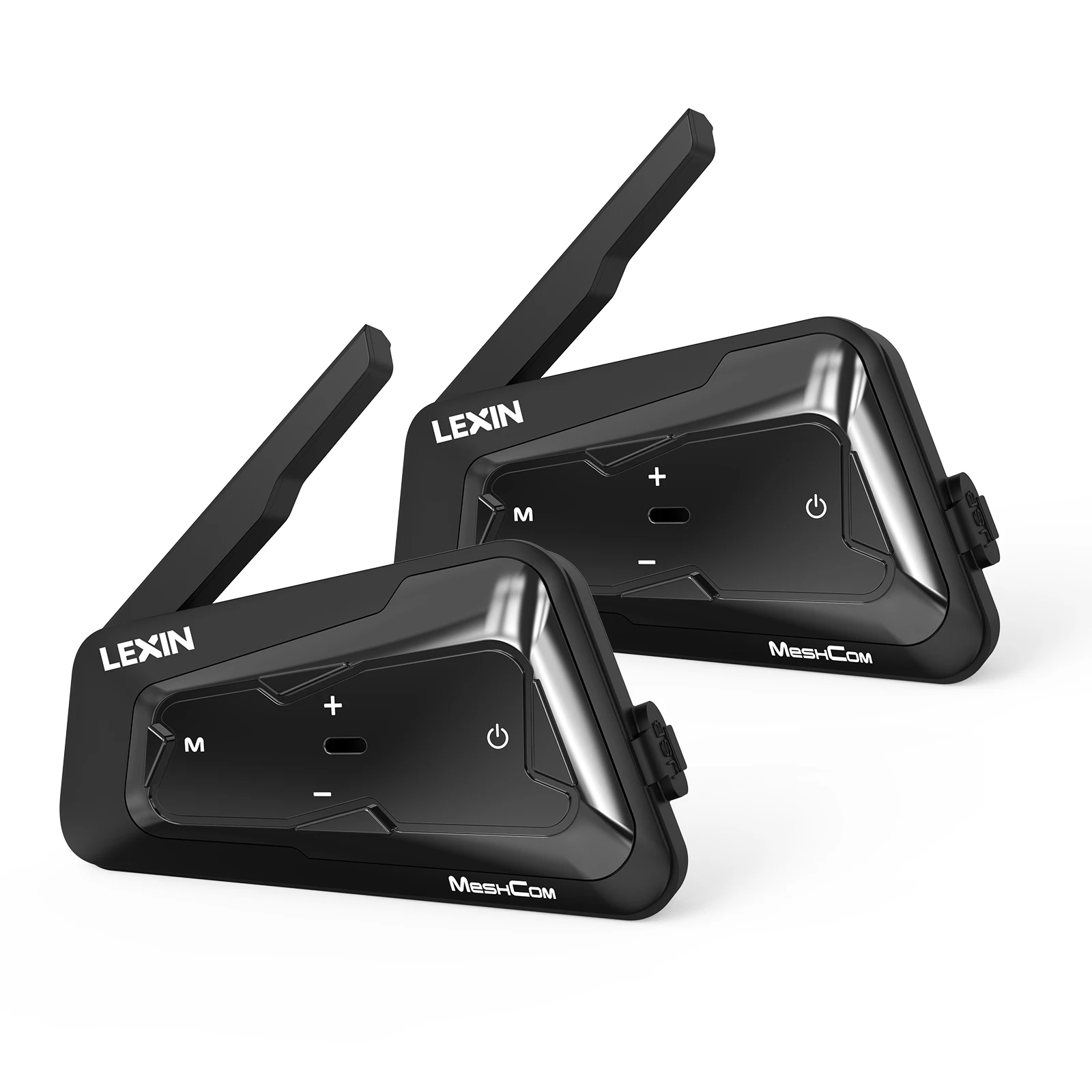 LEXIN-MeshCom motorfiets MESH & Bluetooth-headset-intercom, met mesh-communicatiesysteem, parallelle audio-intercom, 24 rijders - afbeelding 2