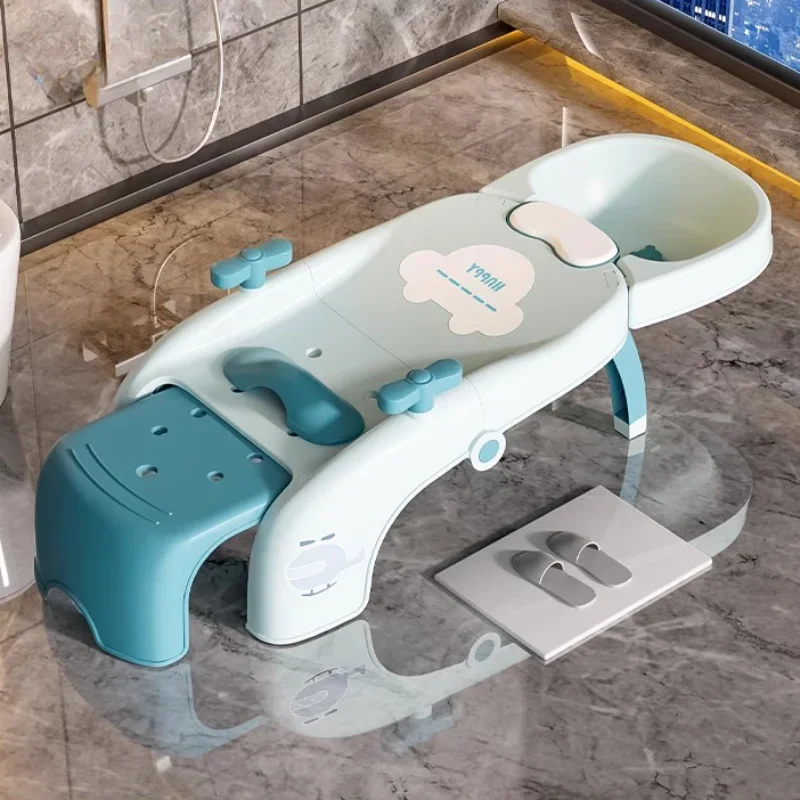 Cadeiras Shampoo Dobráveis para a Estética, Japanese Hair Spa, Shampoo Basin Therapy Lavatório, Machine Massage Spa, Peluqueria Móveis