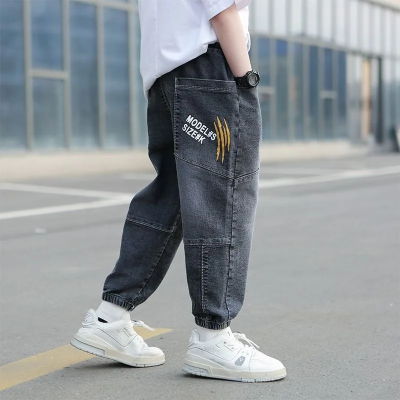 

Loose Fit Toddler Boys' Jeans - Spring Autumn Kids Pants for Boys, Trendy Oversized Denim Pants for Boys 2025