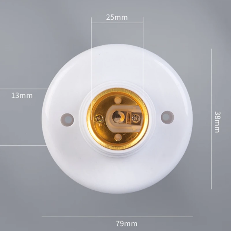 E27 Screw Cap Socket White Ceiling Light Lamp Bulb Fixing Base Stand Light Bulb Holder Spiral LED Bulb Base Lighting Easy To Use