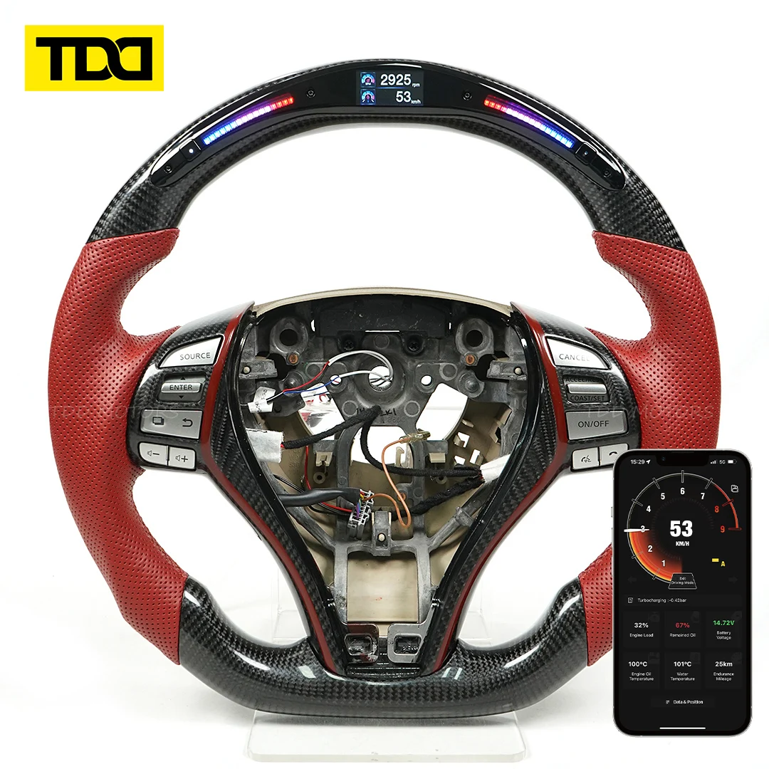 

TDD Motors Customized 100% Real Carbon Fiber LED Screen Data Display Steering Wheel/Paddles Fits for Lotus EMIRA 2023 2024 2025