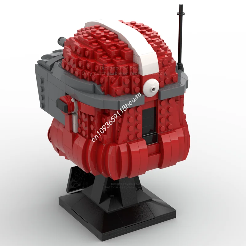 754 pçs estrela batalha comandante raposa (coleção de capacete) famoso filme modelo moc blocos de construção empilhamento tijolos brinquedos criativos presente do miúdo