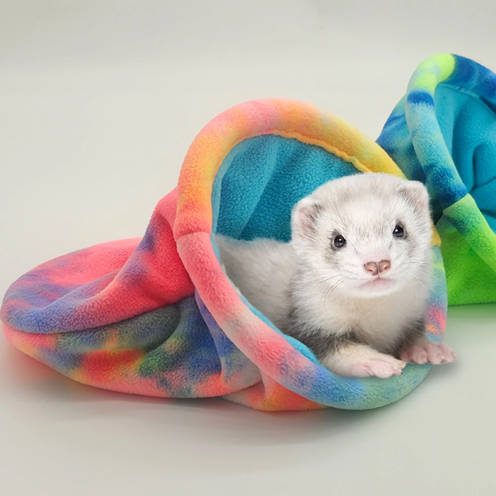 Autumn Winter Warm Ferret Rat Hammock Cage Cozy Plush Sleeping Bag Hanging Beds House Nest Hamsters Accessories Pets Supplies