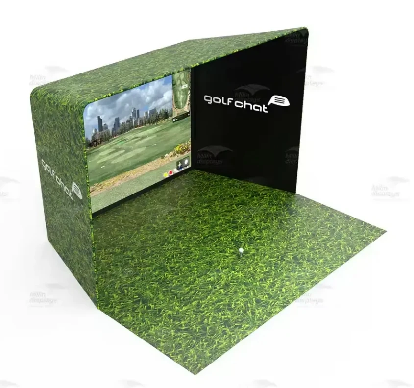 

Complete set of outdoor golf simulator with frame 10x8 FT golf simulator shell tent