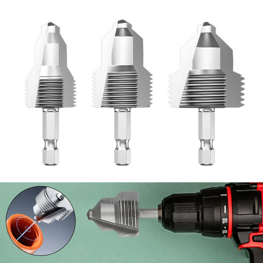 3-in-1 Drill Bit With Hexagonal Handle Drill Expand Drill And Threa Tapping-Drilling-Expansion For Water Pipe Repair Tools