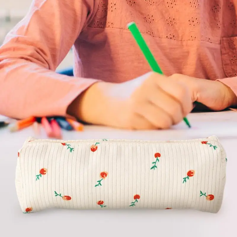 Estuche de lápices multiusos, bolsa pequeña con cremallera, elegante, papelería escolar