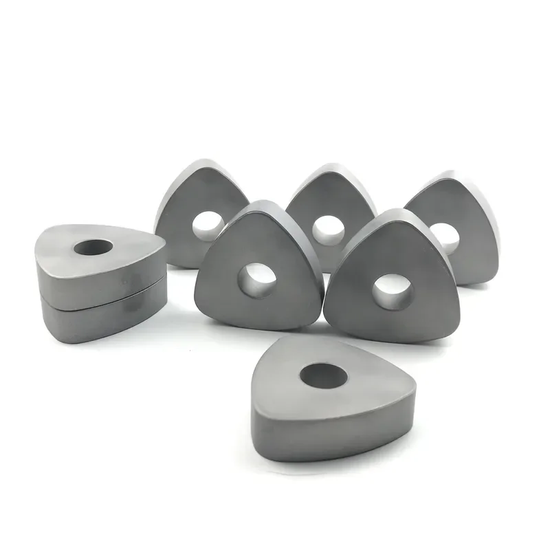 K30 Triangular Cutter Sintered Profiled Parts with Holes Knife Ring for Aluminum Bale Lifting Machine