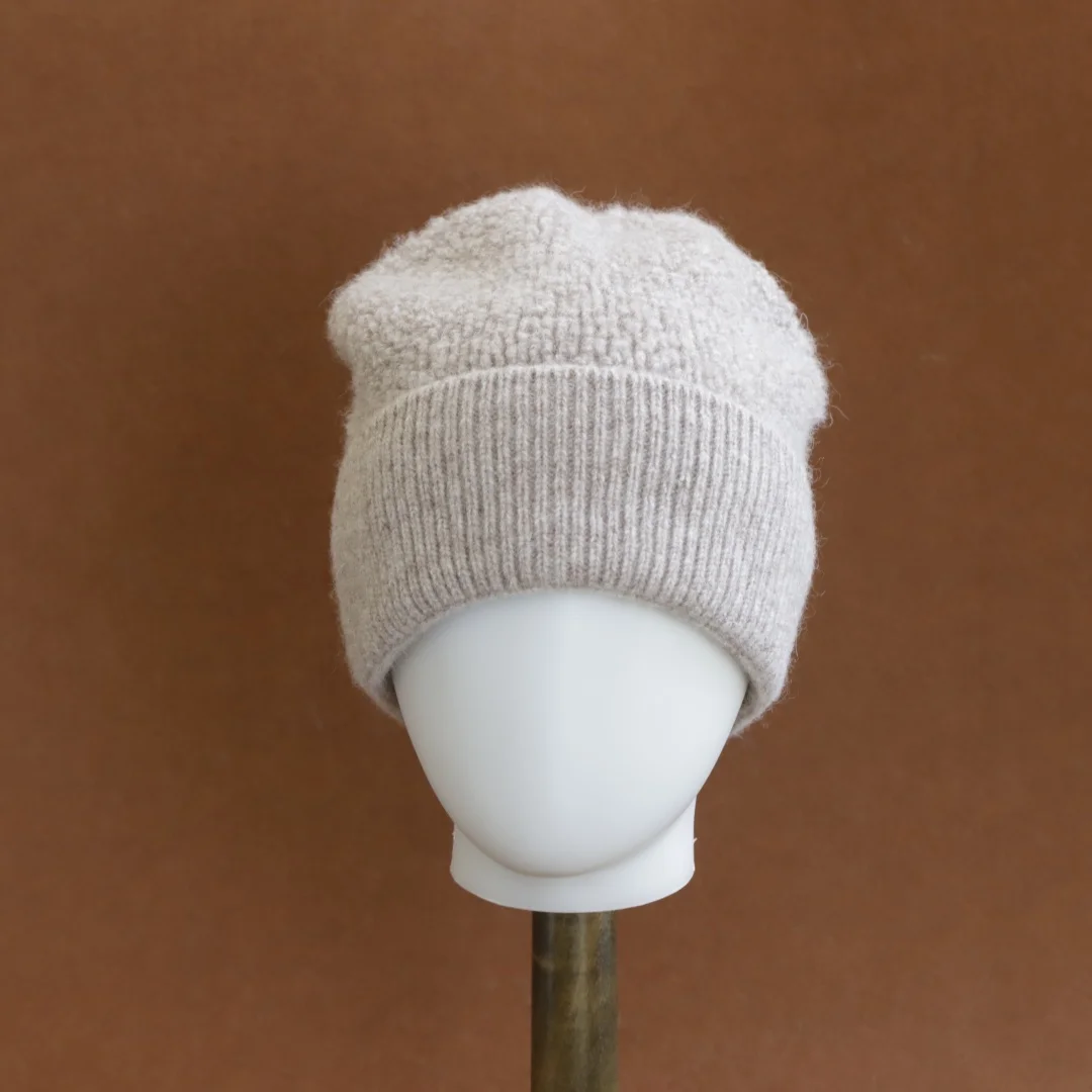 2026 New Winter Hat Regardless of Gender Wool Knitted Women's Soft Warm Bean Hat Fashion Outdoor Curly-brimmed Hat