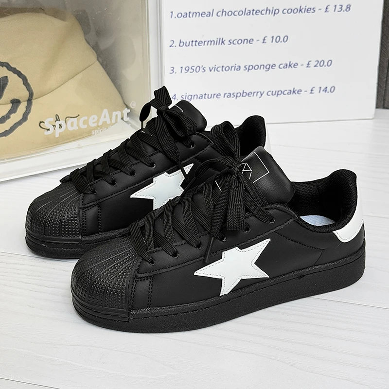 

2025 Spring New Couples Casual Shoes Fashion Versatile Shell Shoes Trendy Mixed Colors Casual Sneakers Comfortable Board Shoes