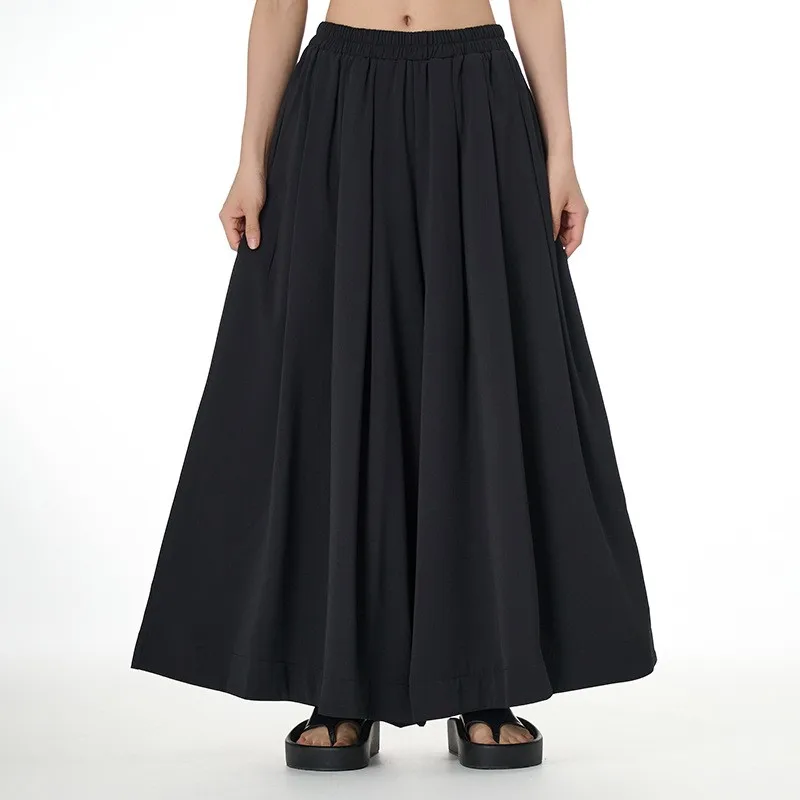 Korean temperament pendant wide leg pants 2025 summer new women\'s loose slim casual pants tide 11058