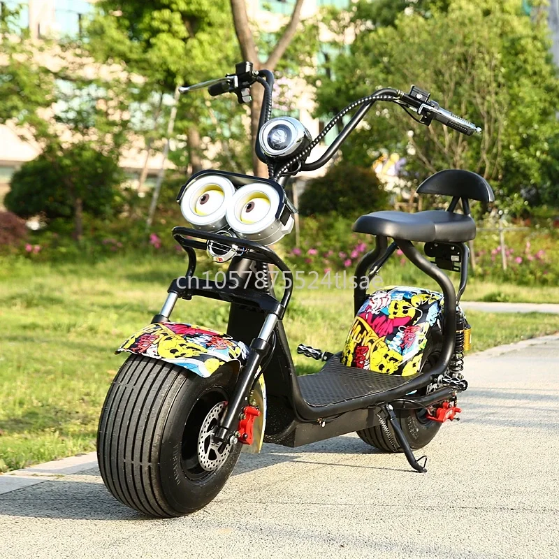 Large Wide Tire Adult Scooter Two-wheeled Off-road Vehicle Battery Car Scooter Motorcycle Sports Car