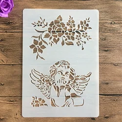 1Pcs Lucky angel A4 29cm Stencil For Painting Scrapbook Coloring Embossing Album Decorative Template  mandala stencils