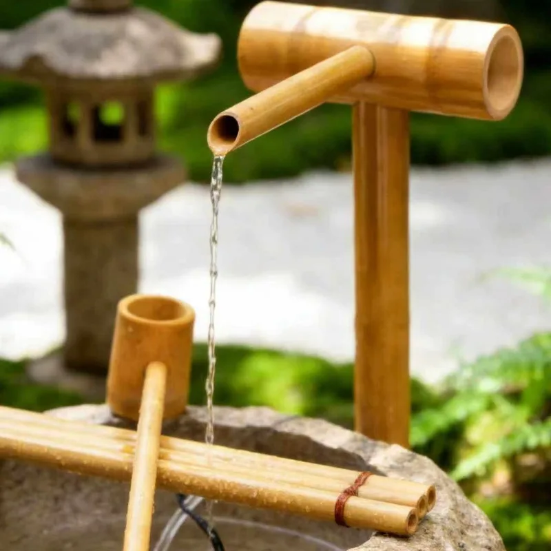 Outdoor Water Fountain  Zen Flowing Water Feature for Garden  Patio  Yard  Feng Shui Decor for Home Office  Balcony Study
