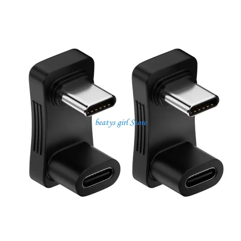 C7AB 180 Degree U Shaped 100W USB 3.1 Type C 1 to 2 Male to female Adapter 10Gbps