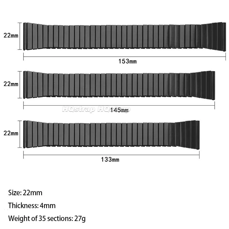 세이코 유니버설 팔찌에 대한 삼성 갤럭시 시계 확장 금속 시계 밴드에 대한 화웨이에 대한 탄성 스테인레스 스틸 스트랩 20mm