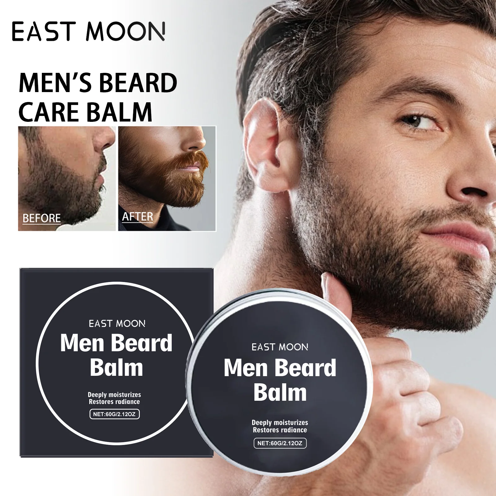 

Men Beard Balm For Dry Coarse Beard Conditioning Softening Mustache Wax With Vitamin E Natural Ingredients Non Greasy Beard Care