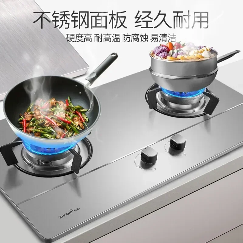 Gas Stove Stainless Steel Door Panel Natural Gas Stove Household Liquefied Gas High-Fire Stove